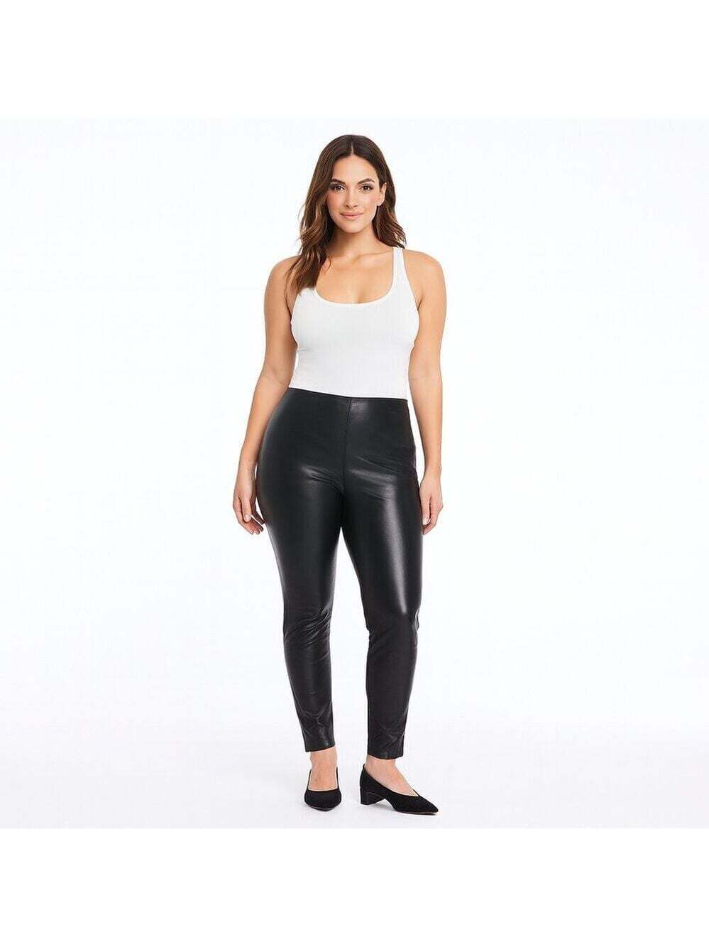 Danier Black Italian Leather Pants Size 10 Tailored Tapered Leg Luxe Core